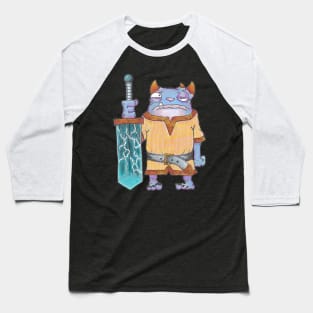 Froblin with large green lightning sword. Baseball T-Shirt